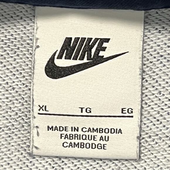 Nike Hoodie Boys XL Blue All Over Print AOP Zip Pocket Pullover Sweatshirt - Picture 10 of 13